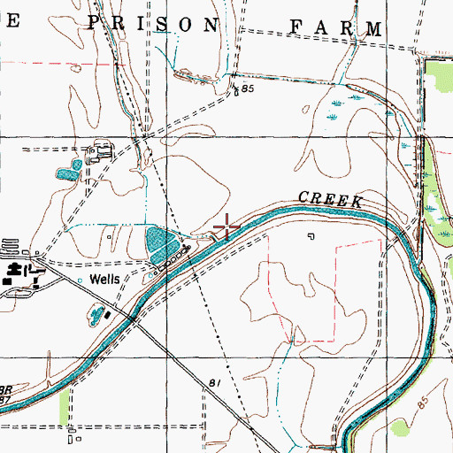 Topographic Map of Fort Bend Company WCID 1 Harlem Prison Dam, TX