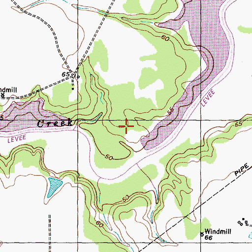 Topographic Map of Lake Paw Paw, TX