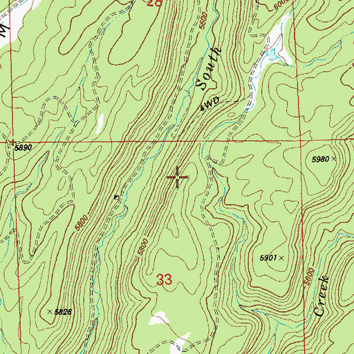 Topographic Map of Horse Mesa, CO