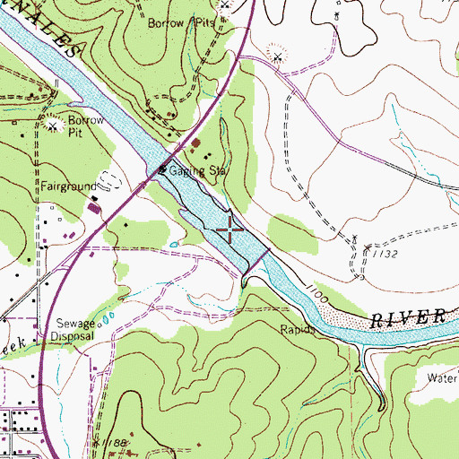 Topographic Map of Lake Johnson City, TX