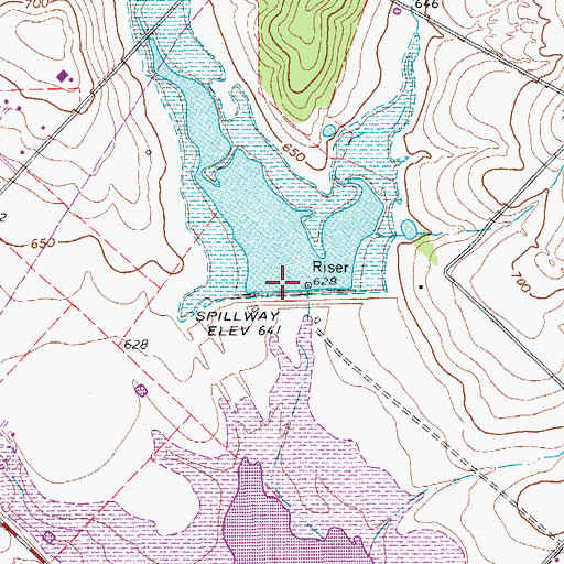 Topographic Map of Soil Conservation Service Site 11 Dam, TX