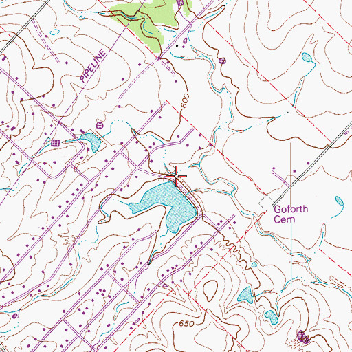 Topographic Map of Jan Land Company Lake Number 1 Dam, TX