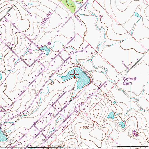 Topographic Map of Lake Number 1, TX