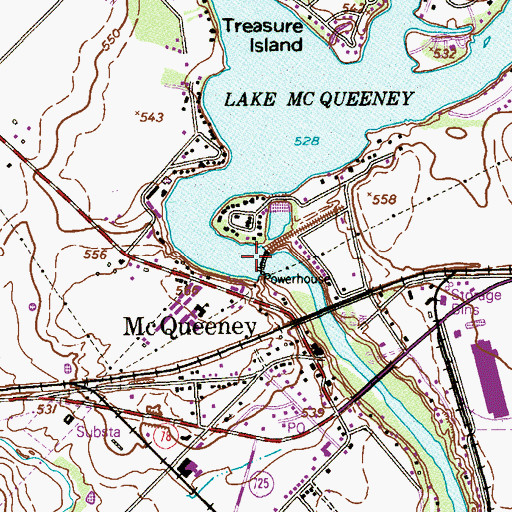 Topographic Map of Guadalupe-Blanco River Authority Tp-3 Dam, TX