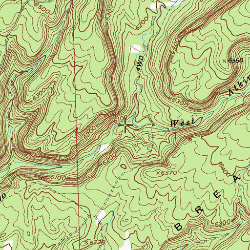 Topographic Map of Bull Draw, CO