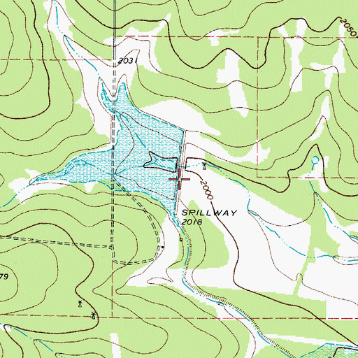 Topographic Map of Lockett Dam, TX