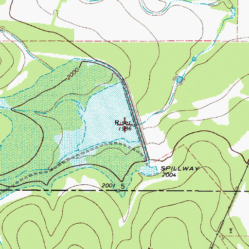 Topographic Map of Soil Conservation Service Site 19 Dam, TX