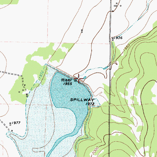 Topographic Map of Soil Conservation Service Site 21 Dam, TX