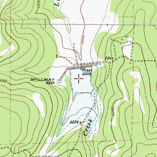 Topographic Map of Soil Conservation Service Site 29 Reservoir, TX