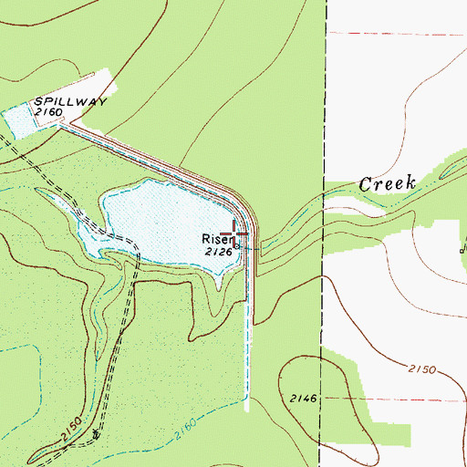 Topographic Map of Soil Conservation Service Site 31 Dam, TX