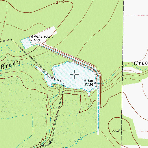 Topographic Map of Soil Conservation Service Site 31 Reservoir, TX