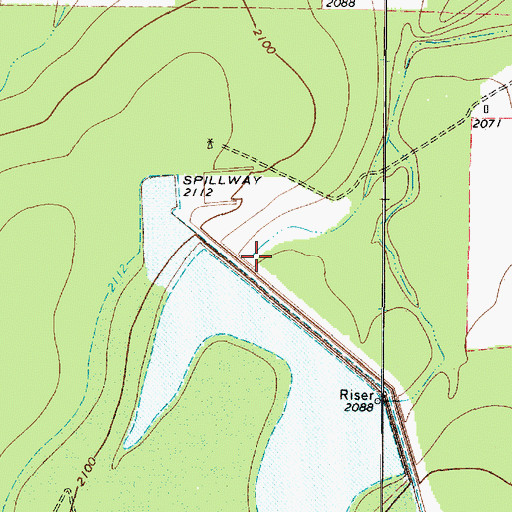 Topographic Map of Soil Conservation Service Site 28 Dam, TX