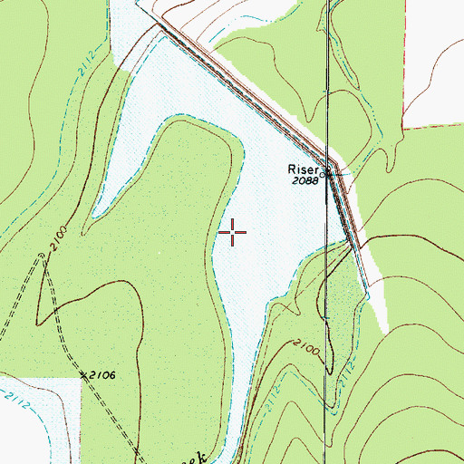 Topographic Map of Soil Conservation Service Site 28 Reservoir, TX