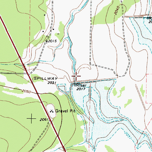 Topographic Map of Soil Conservation Service Site 25 Dam, TX