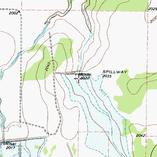 Topographic Map of Soil Conservation Service Site 24 Dam, TX