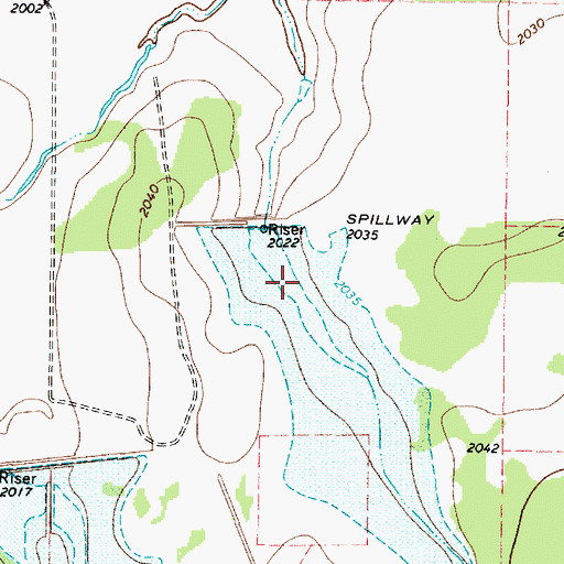 Topographic Map of Soil Conservation Service Site 24 Reservoir, TX