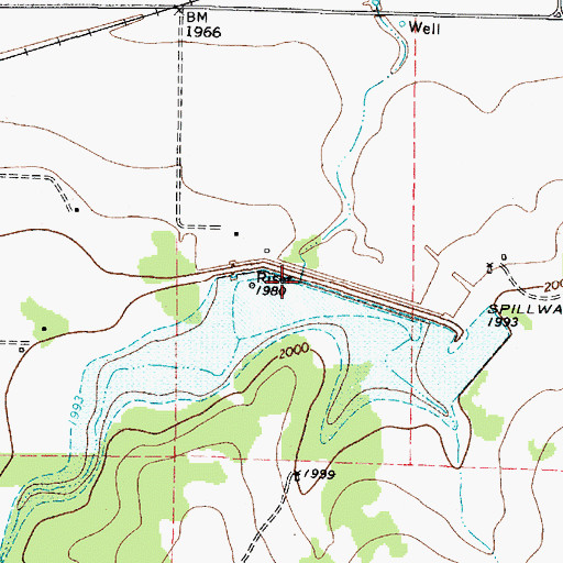 Topographic Map of Soil Conservation Service Site 23 Dam, TX