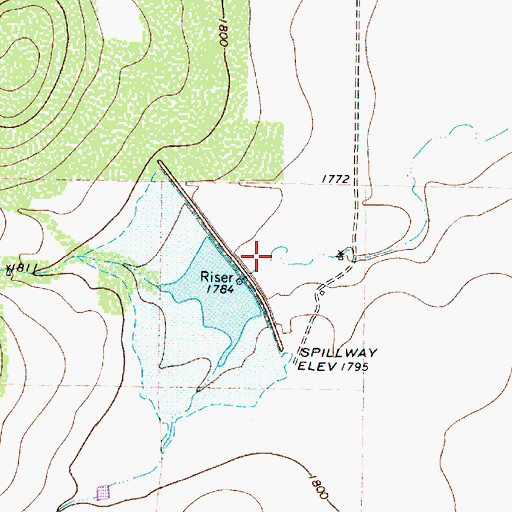 Topographic Map of Soil Conservation Service Site 6 Dam, TX