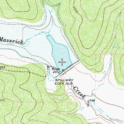 Topographic Map of Soil Conservation Service Site 36 Reservoir, TX