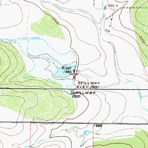 Topographic Map of Soil Conservation Service Site 37 Dam, TX