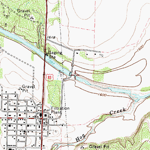 Topographic Map of Concho County WCID 1 Dam, TX