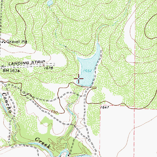 Topographic Map of Sims Dam, TX