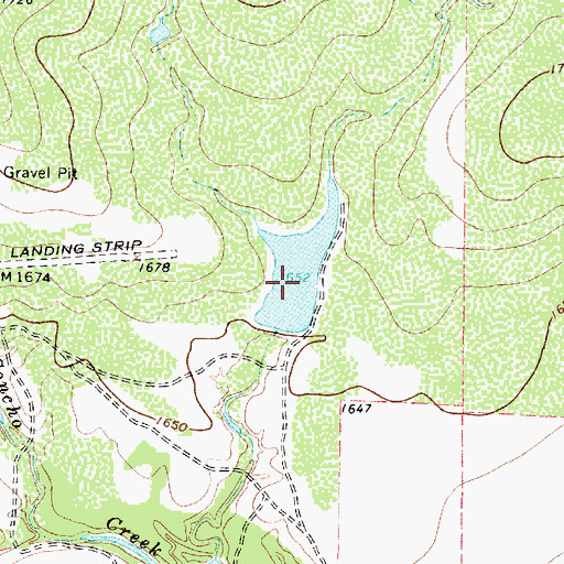 Topographic Map of Sims Lake, TX