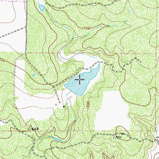 Topographic Map of Shropshire Lake, TX