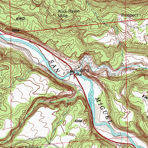 Topographic Map of Spring Creek, CO
