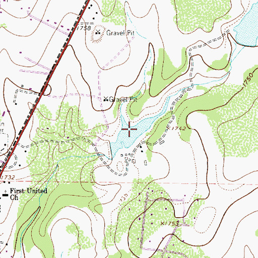 Topographic Map of Gene Naumann Lake 1, TX