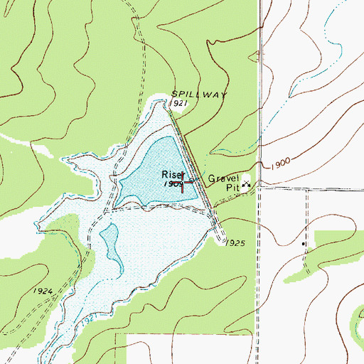 Topographic Map of Soil Conservation Service Site 15 Dam, TX