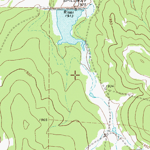 Topographic Map of Soil Conservation Service Site 13 Dam, TX