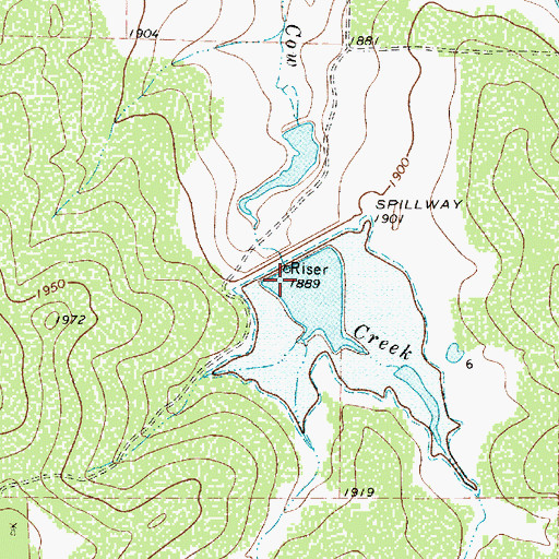 Topographic Map of Soil Conservation Service Site 11 Dam, TX