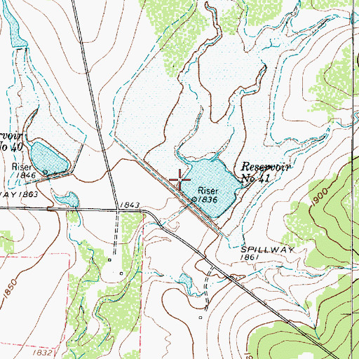 Topographic Map of Soil Conservation Service Site 41 Dam, TX