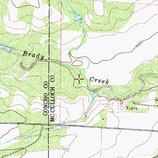 Topographic Map of Soil Conservation Service Site 17 Reservoir, TX