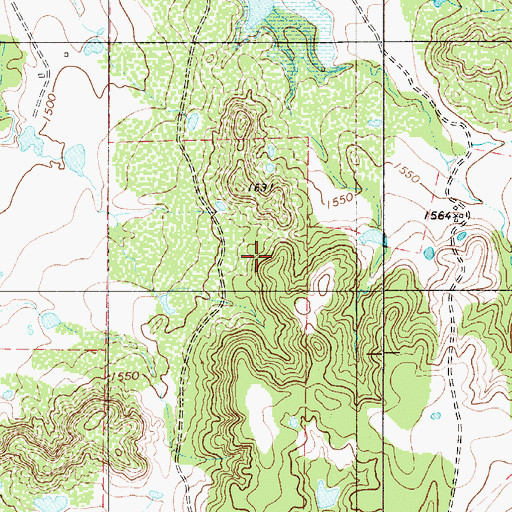 Topographic Map of Soil Conservation Service Site 4 Reservoir, TX
