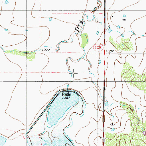Topographic Map of Soil Conservation Service Site 8 Dam, TX