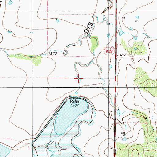Topographic Map of Soil Conservation Service Site 8 Lake, TX