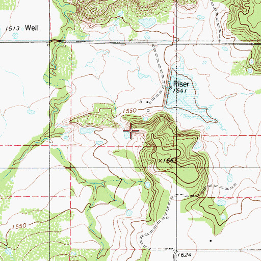 Topographic Map of Soil Conservation Service Site 2 Dam, TX