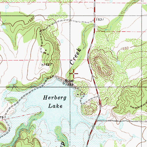 Topographic Map of Soil Conservation Service Site 1 Dam, TX