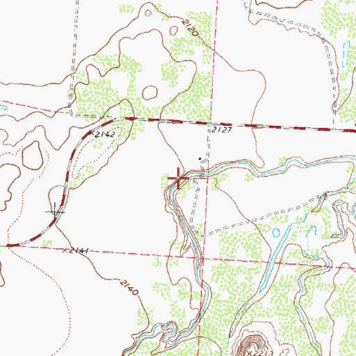 Topographic Map of Tom Neff Lake, TX