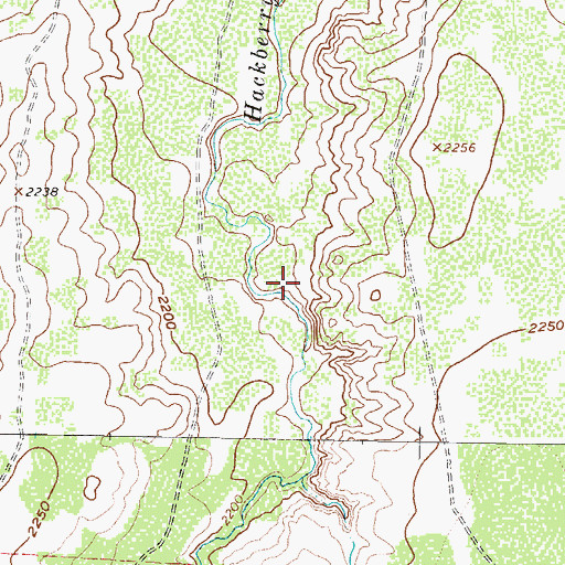 Topographic Map of Ellwood Lake, TX