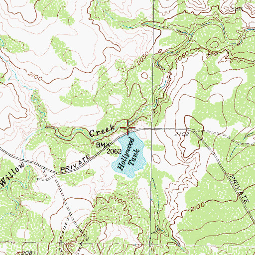 Topographic Map of Spade Ranch Hollywood Tank Dam, TX