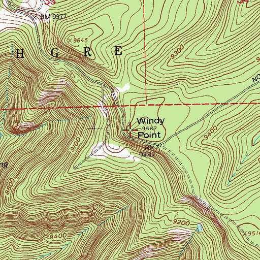 Topographic Map of Windy Point, CO