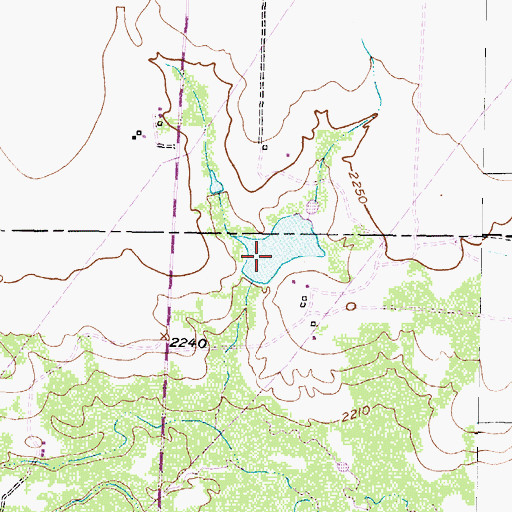 Topographic Map of Dunn Lake, TX