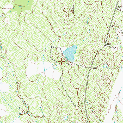 Topographic Map of Guerro Lake, TX