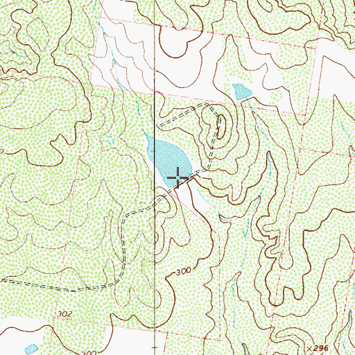 Topographic Map of Alvarez Lake Dam, TX
