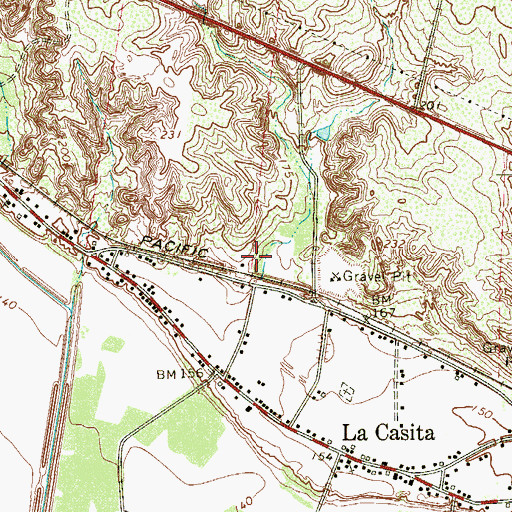Topographic Map of La Casita Lake, TX