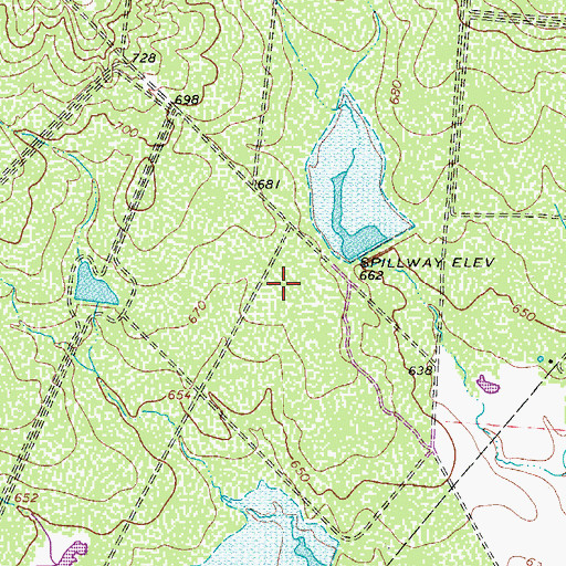 Topographic Map of Triple S Lake Number 1 Dam, TX