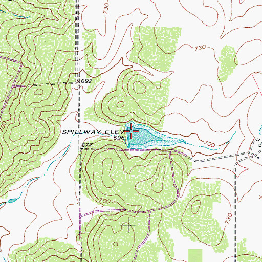 Topographic Map of Sirrianni Lake, TX